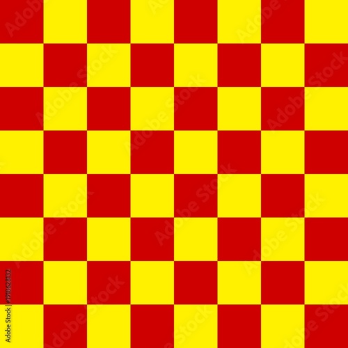 Seamless red yellow checkered pattern with bold squares for festival themes and Independence Day. Ideal for use in presentations, websites, or as a minimalistic design backdrop.