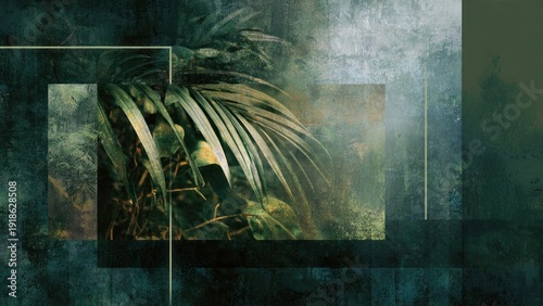 Textured Tropical Foliage Abstraction