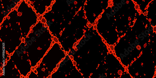 Abstract red veins and patterns against a stark black background