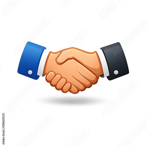Business handshake symbolizing agreement and partnership