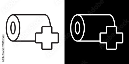 First Aid White Icon Set Design