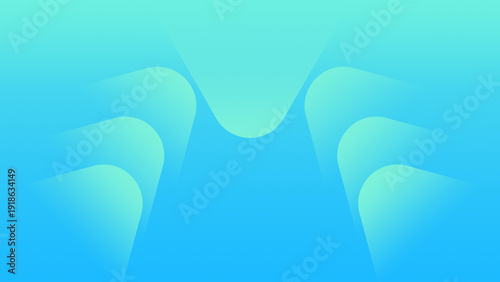 Abstract Blue and Teal Gradient Wave Background