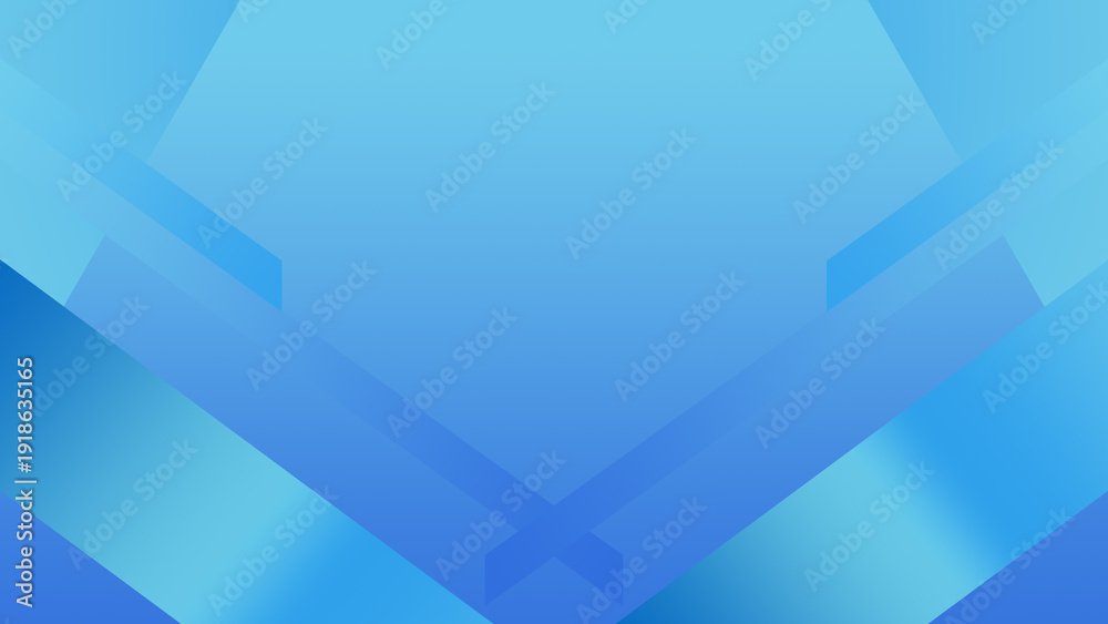 Fototapeta premium Futuristic Blue Angled Shapes Abstract Art