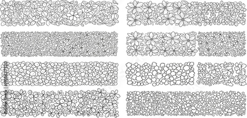 Collection of various textured stone patterns arranged in a grid layout for design inspiration