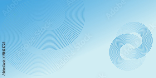 Gradient abstract background with circular line patterns. Vector illustration.