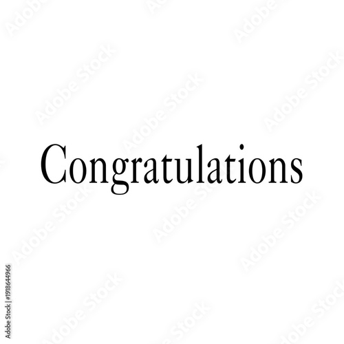 Hand drawn lettering black Congratulations on white background. Modern brush lettering calligraphy poster, Ink illustration.by isolated Card banner design. success stories. Vector illustrator EPS