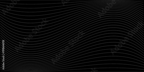 Black background with shiny diagonal lines wallpaper, Black and grey metallic abstract tech geometric linear background. vector Eps 10