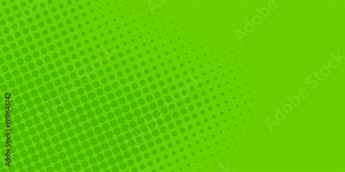 Dots halftone green color pattern gradient texture with technology digital background. Dots pop art comics with nature graphic design.