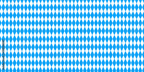 A vibrant blue and white diamond pattern fills the entire frame