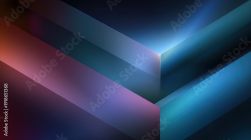 Colorful abstract design with blue, red, and purple lines