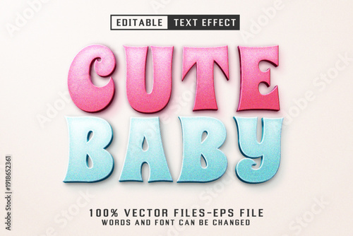 Baby Editable Text Effect