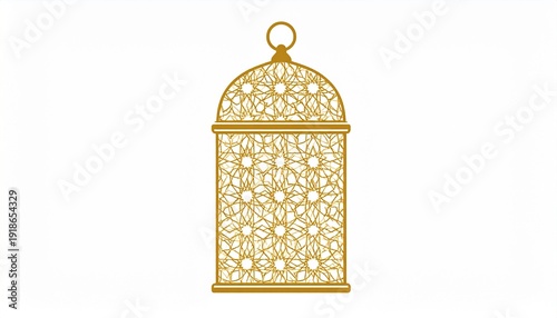Wallpaper Mural Ornate Gold Lantern Illustration for Ramadan and Eid Celebrations. Torontodigital.ca