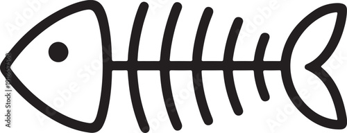Fish bone Silhouette Fishbone Icon, Fish Skeleton