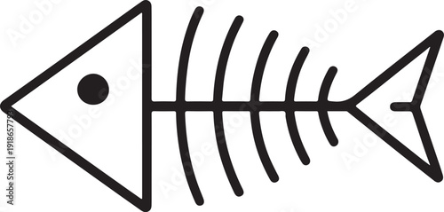 Fish bone Silhouette Fishbone Icon, Fish Skeleton