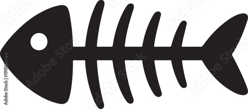 Fish bone Silhouette Fishbone Icon, Fish Skeleton