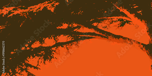 Close up of a human eye with dramatic red and brown tones