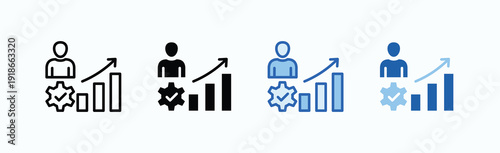 Improvement Icon Sheet Multiple Style Collection Isolated Vector