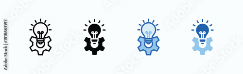 Innovation Icon Sheet Multiple Style Collection Isolated Vector