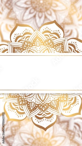 Gold and white mandala wedding invitation. White and gold luxury ornamental mandala portrait background. A diwali deepawali and ramadan islamic festival greeting decorative element's oriental