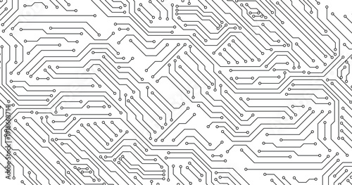 Circuit board icon. Technology scheme symbol flat vector illustration on white background. Vector Illustration . EPS 10 .