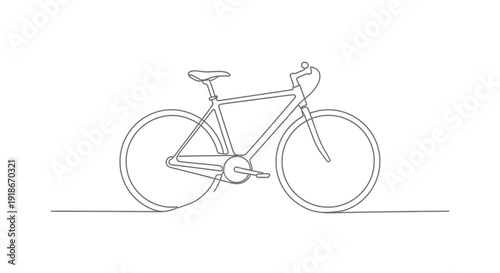 Bicycle Line Art Transportation Illustration