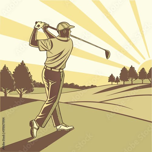 A man playing practice  hocky in the play graound