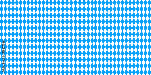 A seamless pattern of blue and white diamond shapes repeating