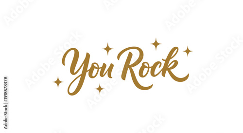 Inspirational Typography Design with Motivational Quote and Gold Accents