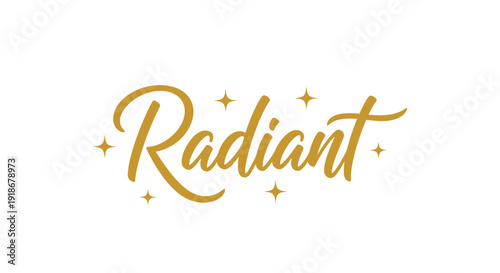 Elegant Radiant Script with Sparkling Stars for Celebratory Design
