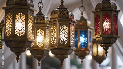 Decorative Lanterns with Ornamental Design and Soft Lighting for Festive Ambiance