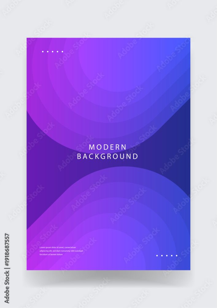 Fototapeta premium Elegant composition of overlapping organic wave layers in shades of indigo and violet creating fluid motion