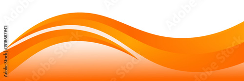 Vector orange line background curve element with white space for text and message design, eps10