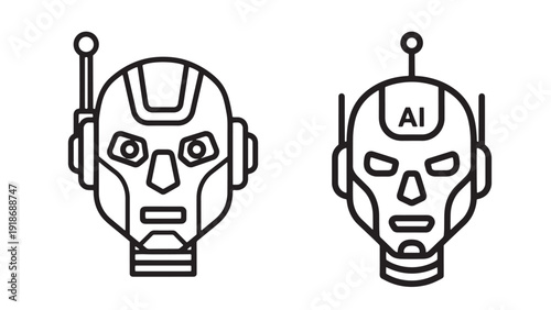 Iconic Robotics Headset Illustration Symbolizing Conversational AI Consumer Robotics and Productization Strategy