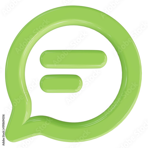 Modern Chat Bubble Icon for Communication and Messaging Apps