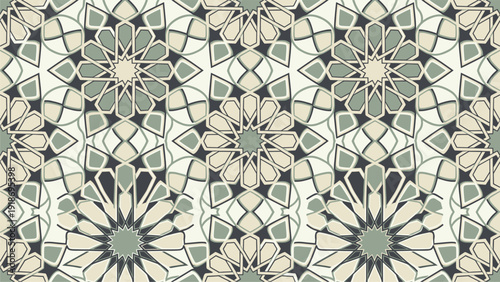 Seamless Geometric Islamic Pattern Background for Interior Design & Decor