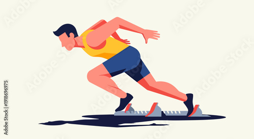 Dynamic Runner in Action for Speed and Athletic Performance