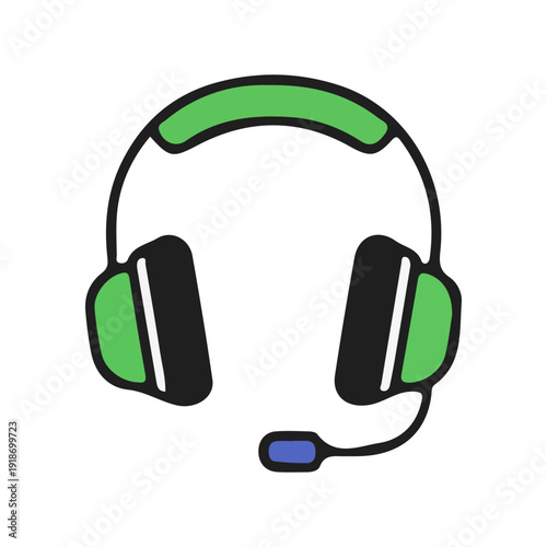 Headset with Microphone Icon