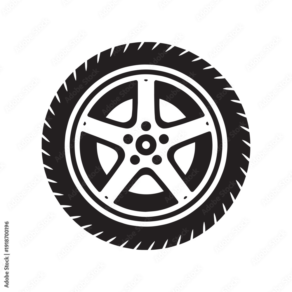 Obraz premium Clean & Bold Wheel Design