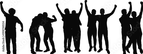 Black silhouettes of elderly patients using mobility aids like wheelchairs and walkers for rehabilitation and healthcare on white background.