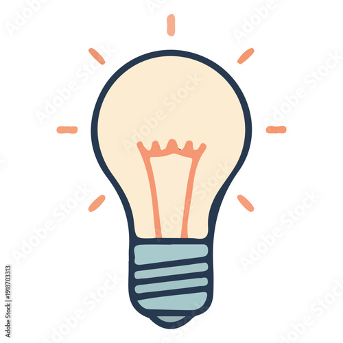 Glowing Light Bulb Idea Illustration