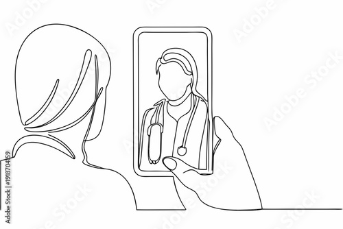 Woman having a virtual medical consultation on a smartphone
