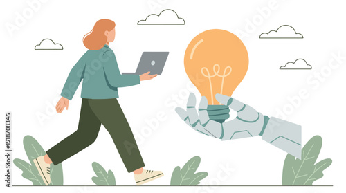 Human and AI collaboration for innovation and technological progress