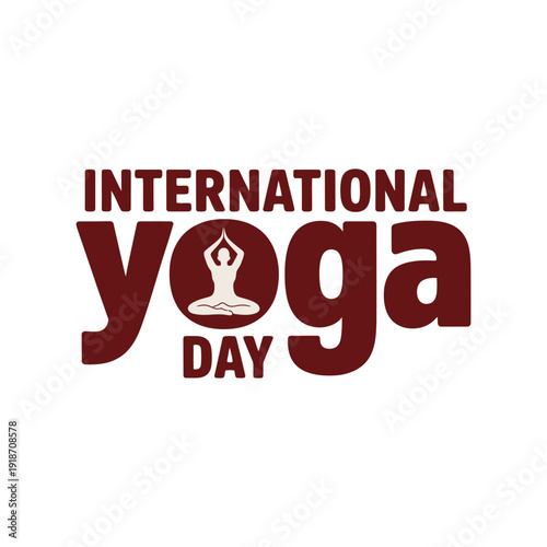 International Yoga Day celebrated with a yogi meditating in lotus pose