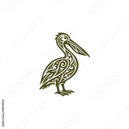 Foto Tribal Pelican Logo