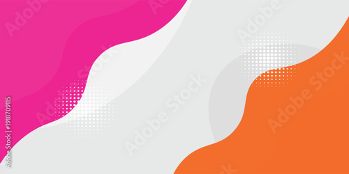 Pink and orange geometric business banner design. creative banner design with wave shapes and lines for template. Simple horizontal banner. Eps10 vector