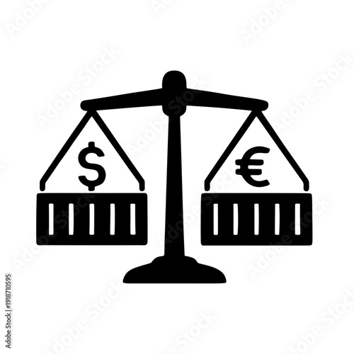 Trade balance icon works well for dashboards, infographics, and visual content focused on international commerce and trade evaluation.