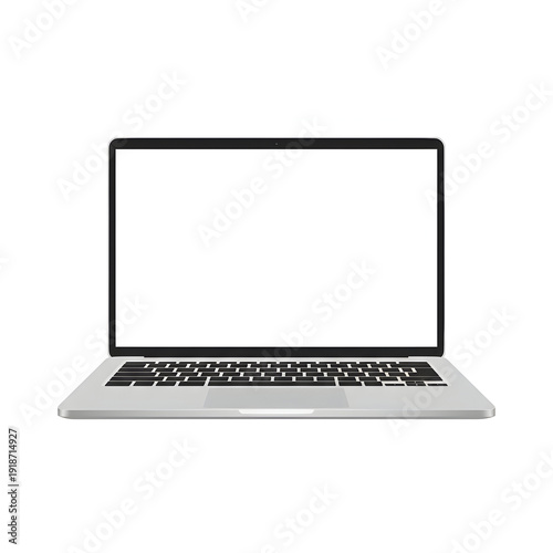 Wallpaper Mural Modern laptop mockup with blank screen vector illustration white background Torontodigital.ca