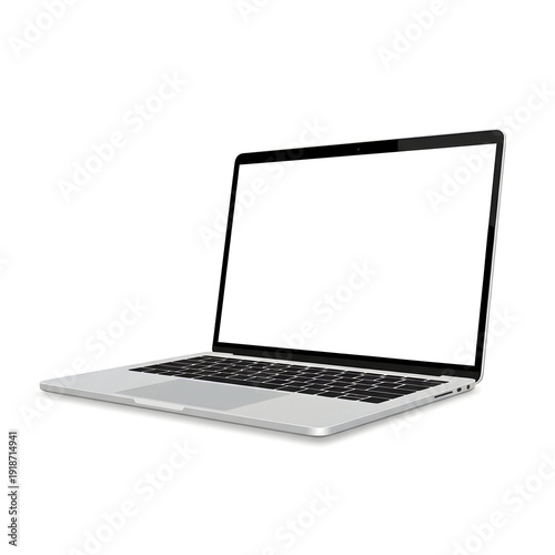 Wallpaper Mural Modern laptop mockup with blank screen vector illustration white background Torontodigital.ca