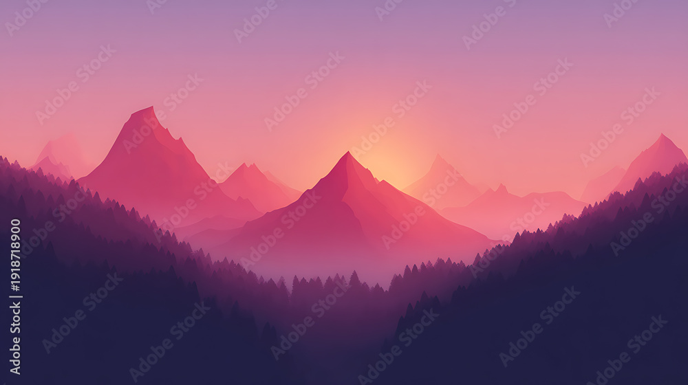 Obraz premium sunrise in the mountains