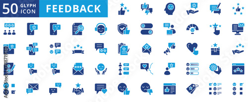 feedback and review icon pack flat contains customer, relationship, management, survey, satisfaction, criticism, trust, testimonial, rating, reliability, safety, love, brand, promotion, marketing